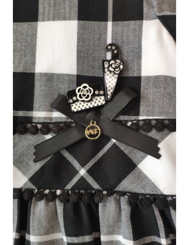 VESTIDO COLECCIÓN NATALIE, CUADROS NEGROS.NOMA FERNÁNDEZ. INVIERNO 23.