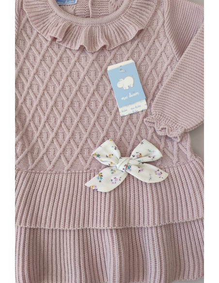 VESTIDO PUNTO C."EMOCIÓN",MALVA. INVIERNO 23.