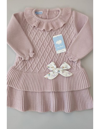 VESTIDO PUNTO C."EMOCIÓN",MALVA. INVIERNO 23.