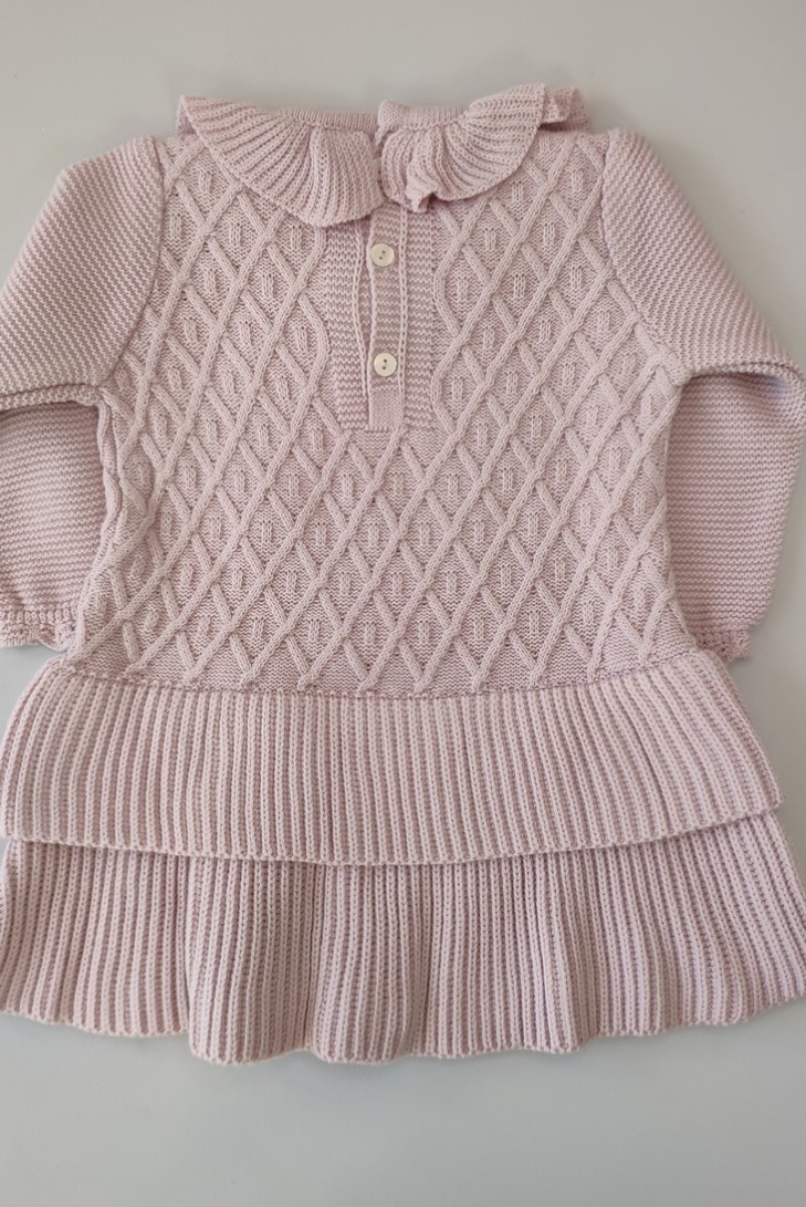 VESTIDO PUNTO C."EMOCIÓN",MALVA. INVIERNO 23.