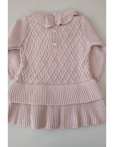 VESTIDO PUNTO C."EMOCIÓN",MALVA. INVIERNO 23.