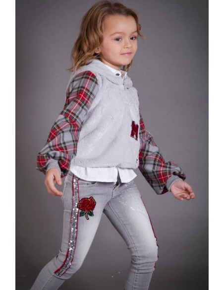 SUDADERA NIÑA GRIS, MARISA. INVIERNO 23.