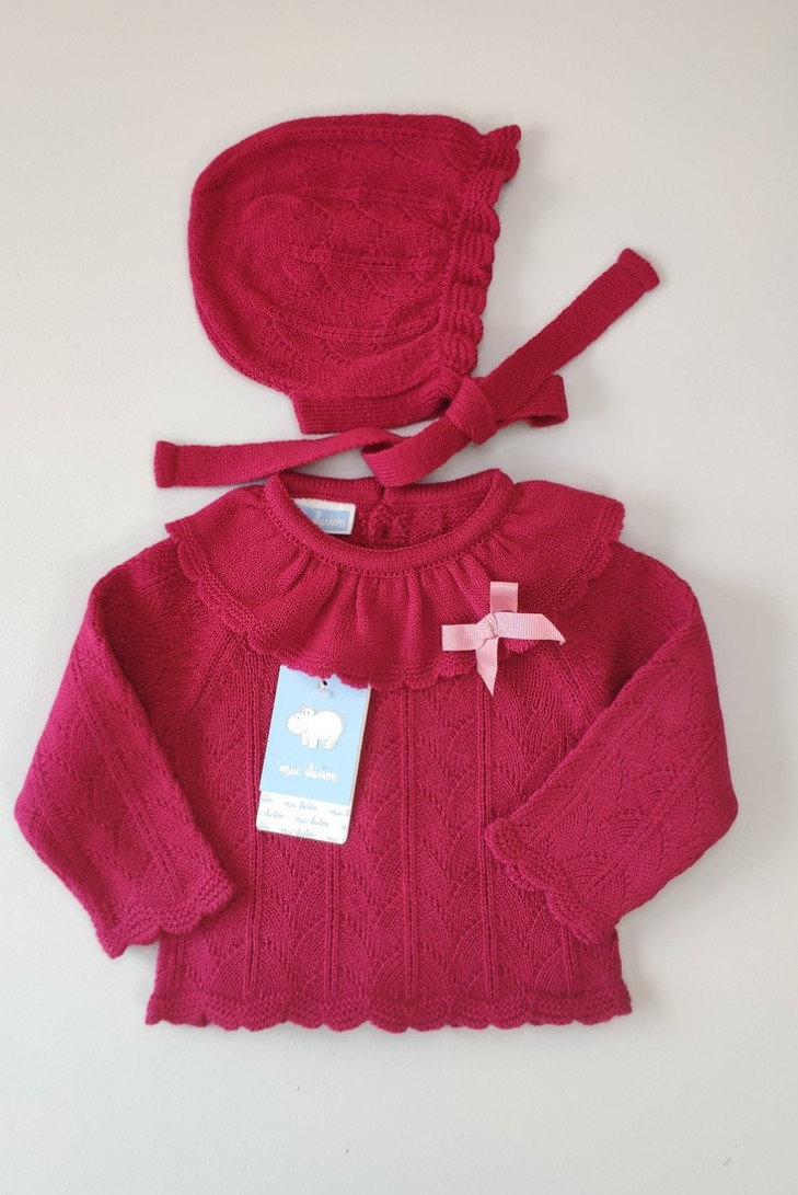 CONJUNTO JUBÓN, POLAINA Y CAPOTA C."POESÍA",SORBET. INVIERNO 23.