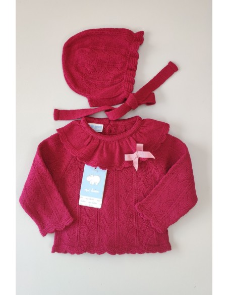 CONJUNTO JUBÓN, POLAINA Y CAPOTA C."POESÍA",SORBET. INVIERNO 23.