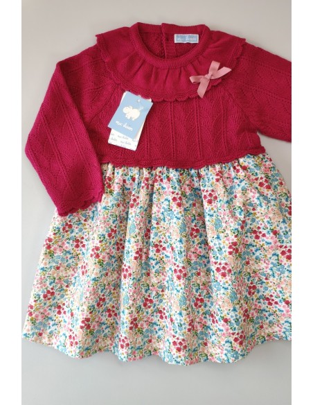 VESTIDO PUNTO/TELA C."POESÍA",SORBET. INVIERNO 23.