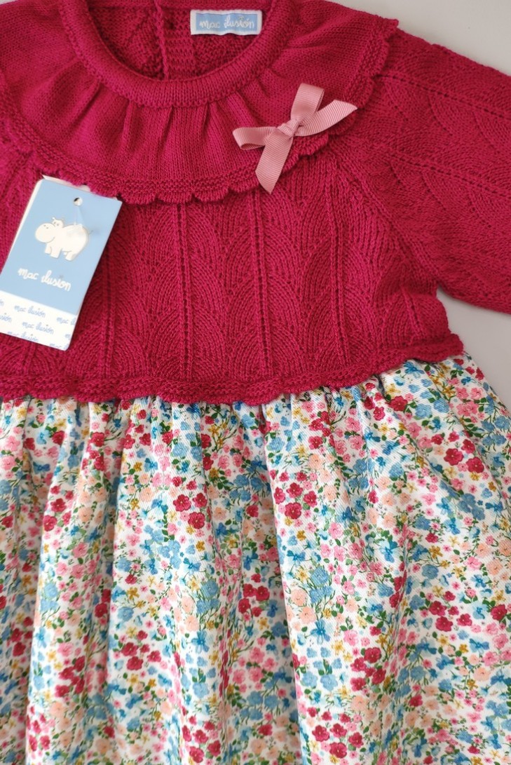 VESTIDO PUNTO/TELA C."POESÍA",SORBET. INVIERNO 23.