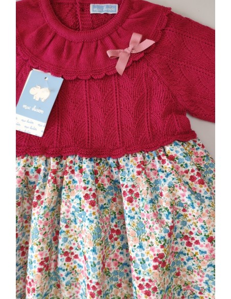 VESTIDO PUNTO/TELA C."POESÍA",SORBET. INVIERNO 23.