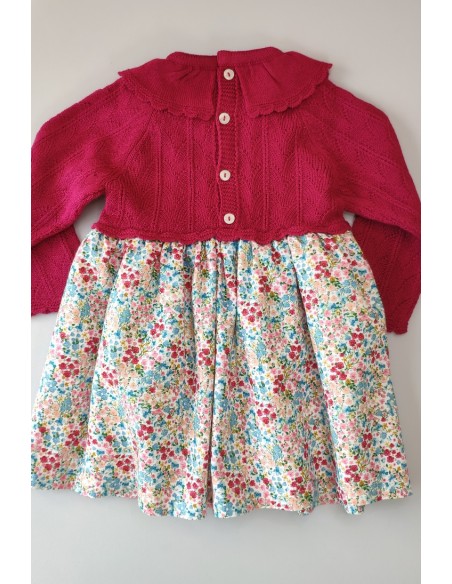 VESTIDO PUNTO/TELA C."POESÍA",SORBET. INVIERNO 23.