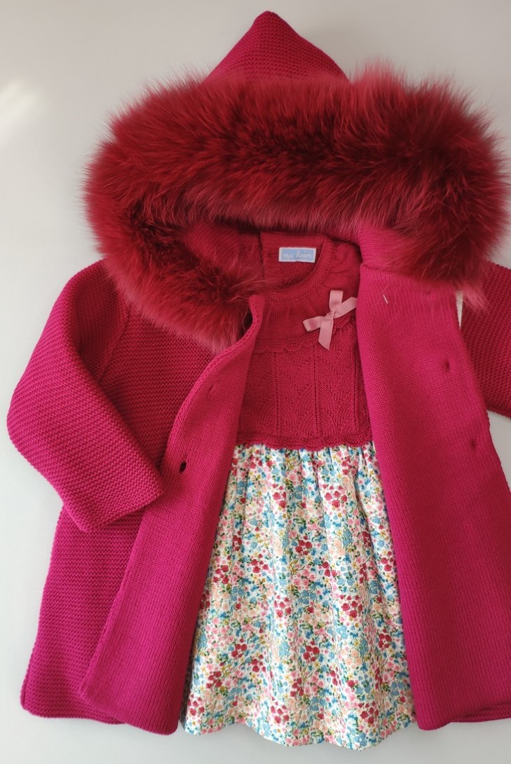 VESTIDO PUNTO/TELA C."POESÍA",SORBET. INVIERNO 23.