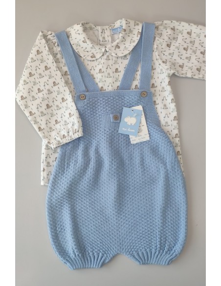 PETO PUNTO Y BLUSA VIELLA ESTAMPADA C."SONRISA",AZAFATA. INVIERNO 23.