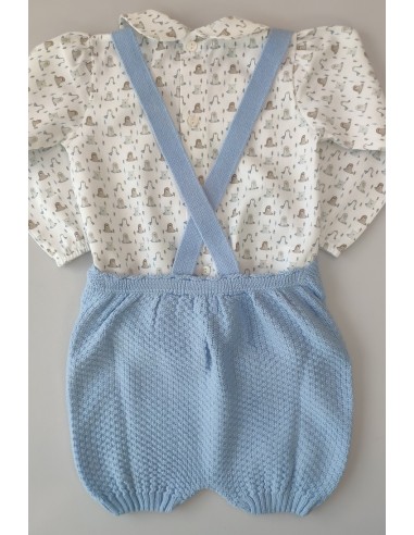 PETO PUNTO Y BLUSA VIELLA ESTAMPADA C."SONRISA",AZAFATA. INVIERNO 23.