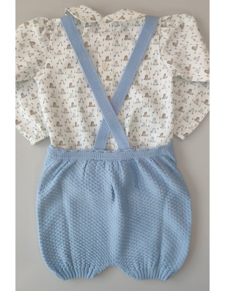 PETO PUNTO Y BLUSA VIELLA ESTAMPADA C."SONRISA",AZAFATA. INVIERNO 23.