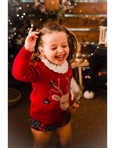 JERSEY RENO CHRISTMAS UNISEX. KID'S CHOCOLATE.INVIERNO 23.