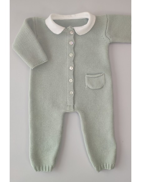 PELELE UNISEX SIN PIE, VERDE AGUA. INVIERNO.