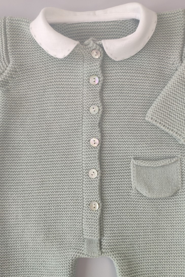 PELELE UNISEX SIN PIE, VERDE AGUA. INVIERNO.