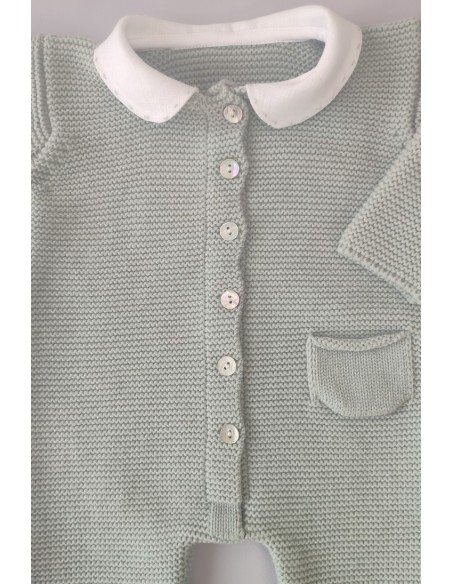 PELELE UNISEX SIN PIE, VERDE AGUA. INVIERNO.