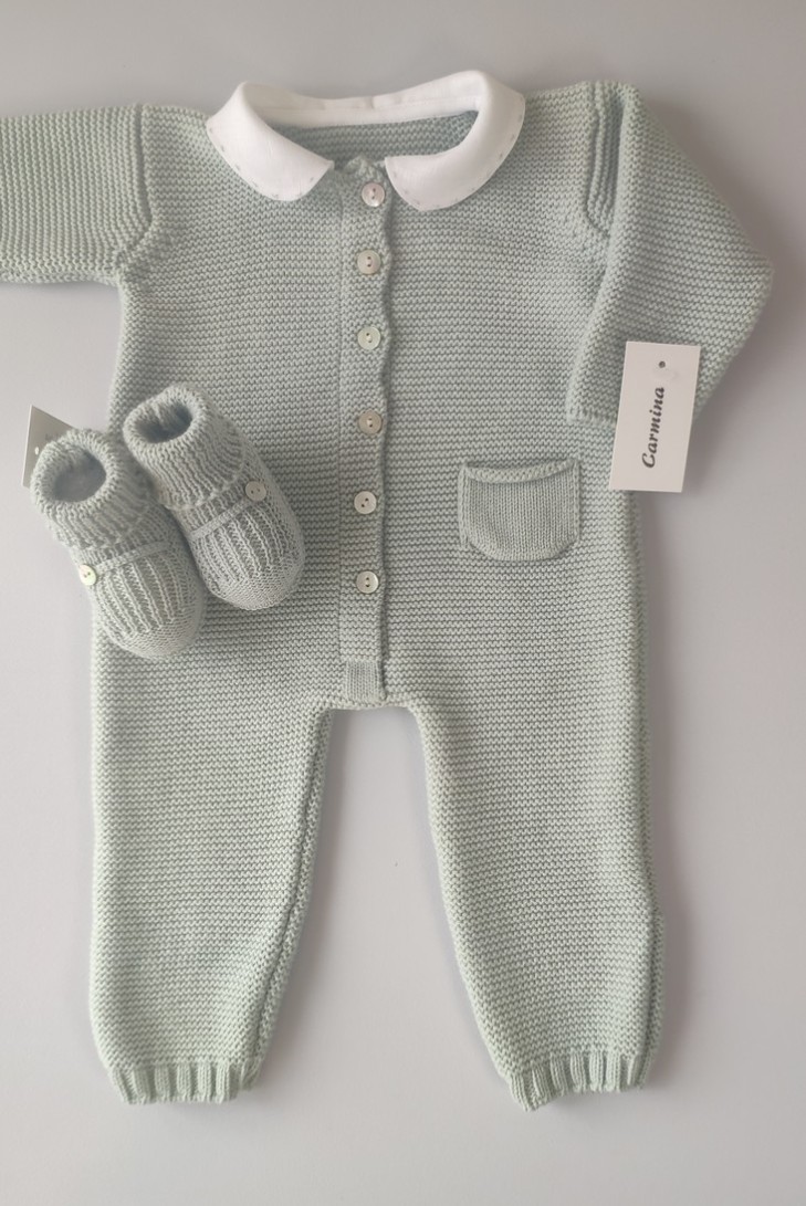 PELELE UNISEX SIN PIE, VERDE AGUA. INVIERNO.