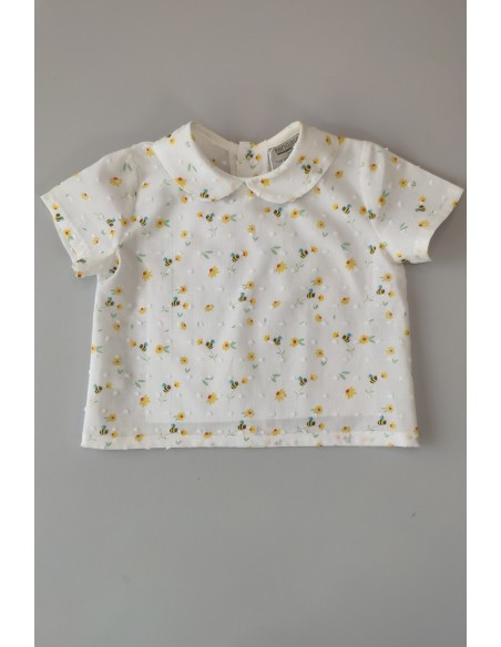 BLUSA UNISEX ABEJAS DE PANGASA BABY, AMARILLO. VERANO 24.