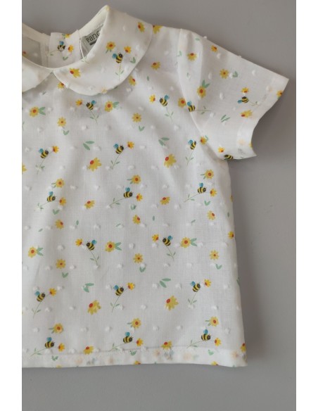 BLUSA UNISEX ABEJAS DE PANGASA BABY, AMARILLO. VERANO 24.