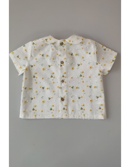 BLUSA UNISEX ABEJAS DE PANGASA BABY, AMARILLO. VERANO 24.