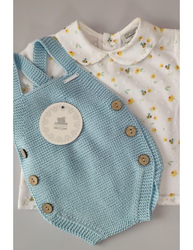 PETO PUNTO UNISEX DE PANGASA BABY, VERDE AGUA. VERANO 24.