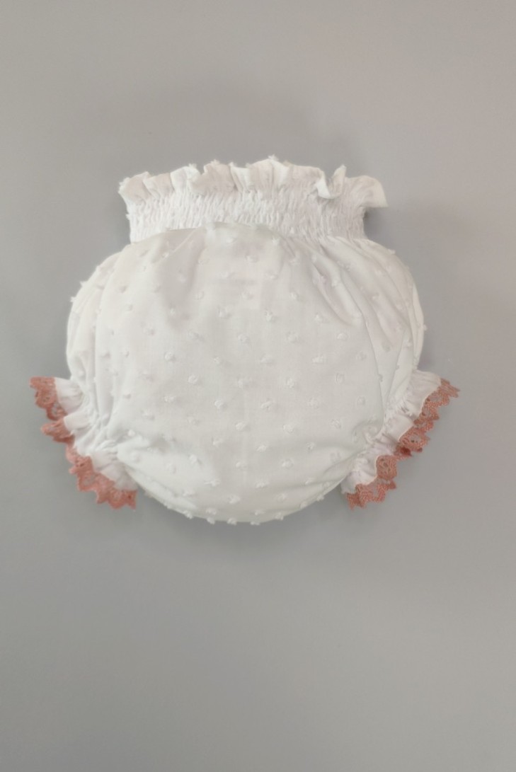 BRAGUITA PLUMETI, BLANCO/ROSA EMPOLVADO. VERANO 24.