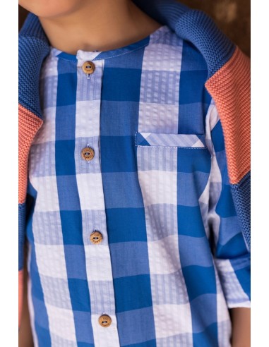 CAMISA NIÑO COLECCIÓN CUADROTES DE KID'S CHOCOLATE. VERANO 24.