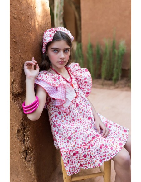 VESTIDO COLECCIÓN FRESAS DE KID'S CHOCOLATE. VERANO 24.