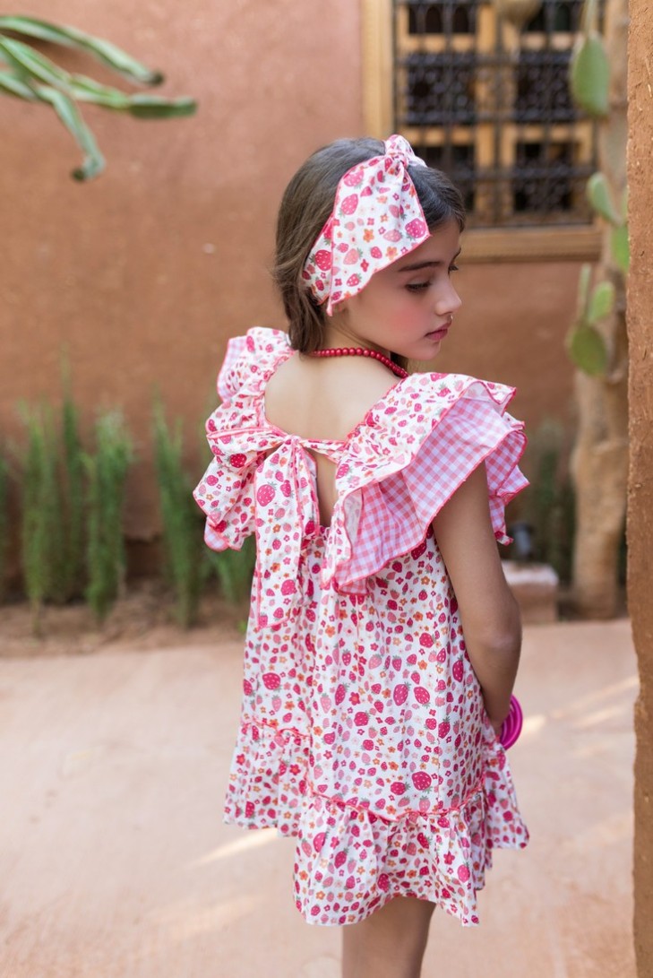 VESTIDO COLECCIÓN FRESAS DE KID'S CHOCOLATE. VERANO 24.