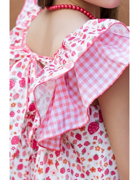 VESTIDO COLECCIÓN FRESAS DE KID'S CHOCOLATE. VERANO 24.