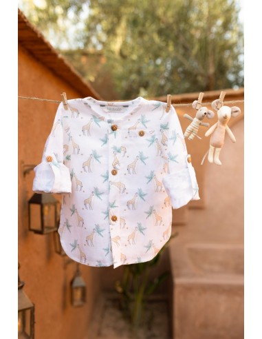 CAMISA NIÑO COLECCIÓN JIRAFAS DE KID'S CHOCOLATE . VERANO 24.