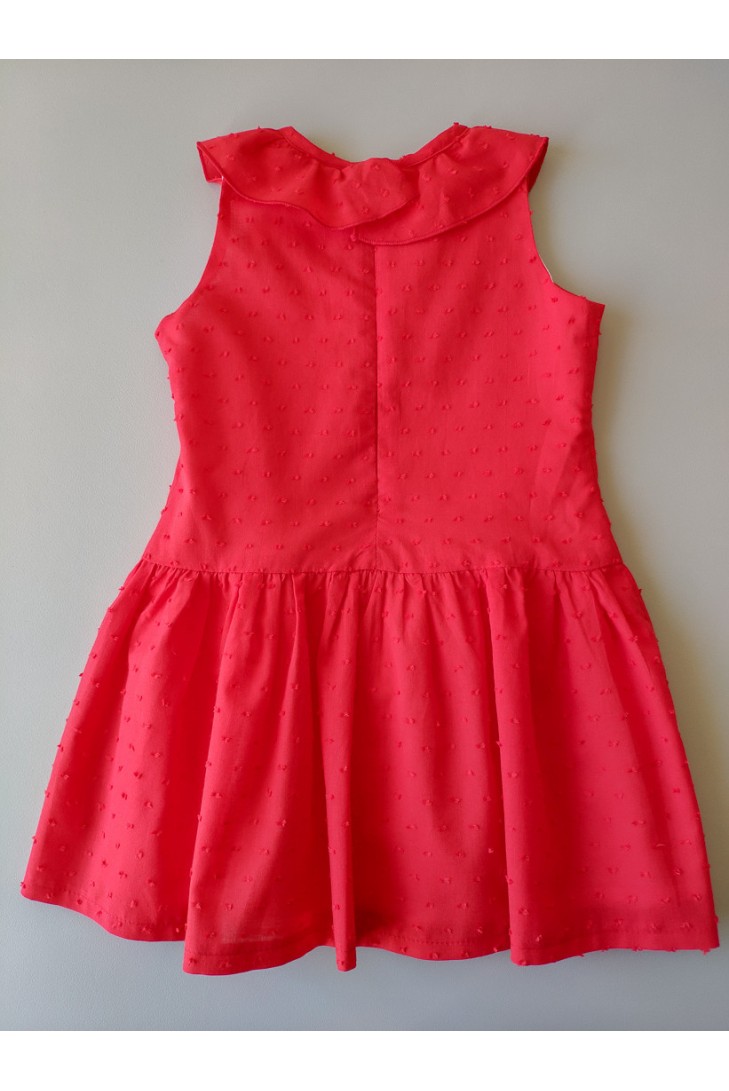 VESTIDO NIÑA TALLE BAJO PLUMETI ROJO NAVY
