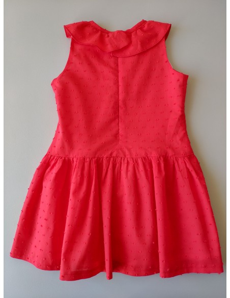 VESTIDO NIÑA TALLE BAJO PLUMETI ROJO NAVY