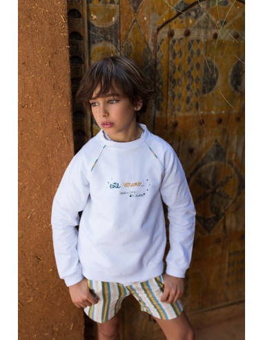 SUDADERA UNISEX, COLECCIÓN JIRAFAS DE KID'S CHOCOLATE. VERANO 24.