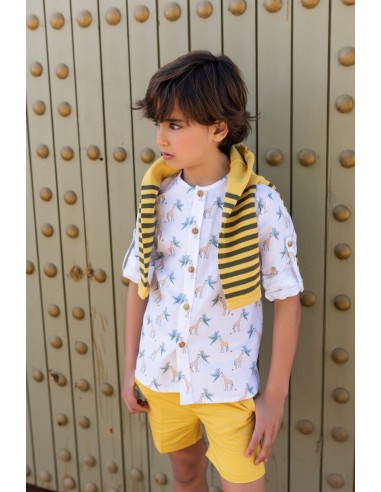 CAMISA NIÑO COLECCIÓN JIRAFAS DE KID'S CHOCOLATE . VERANO 24.