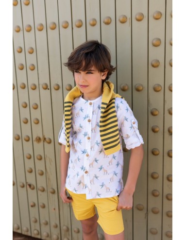 CAMISA NIÑO COLECCIÓN JIRAFAS DE KID'S CHOCOLATE . VERANO 24.