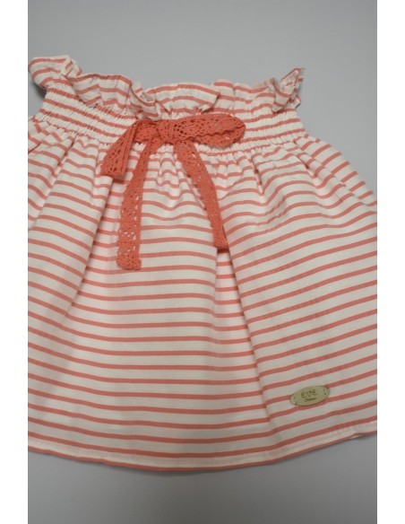 CONJUNTO NIÑA POLO SIN MANGAS Y FALDA COLECCIÓN PEACH DE EVE CHILDREN