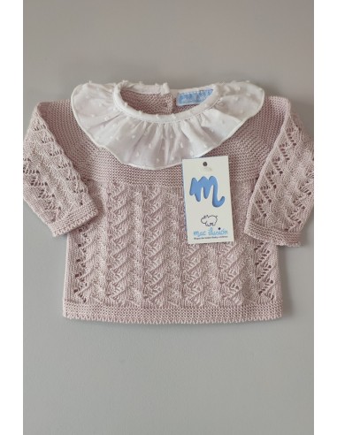 CONJUNTO UNISEX JUBÓN Y POLAINA, COLOR MALVA. VERANO 24.