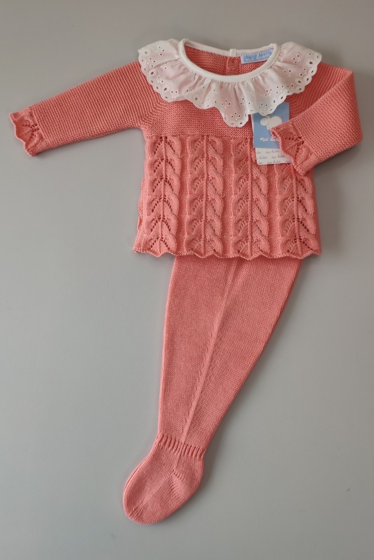 CONJUNTO NIÑA JUBÓN Y POLAINA, COLOR PETUNIA. VERANO 24.