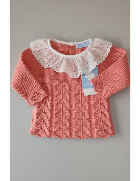 CONJUNTO NIÑA JUBÓN Y POLAINA, COLOR PETUNIA. VERANO 24.