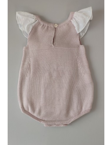 PELELE NIÑA DE PUNTO, COLOR MALVA. VERANO 24.