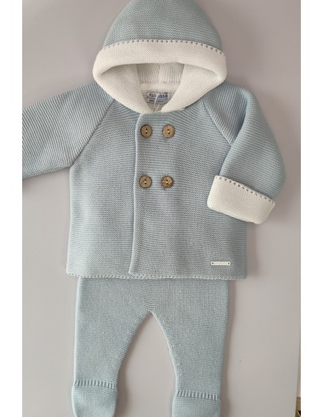 SAN FRANCISCO PUNTO BOBO 2 COLORES DE PANGASA BABY, CELESTE EMPOLVADO. INVIERNO 24.