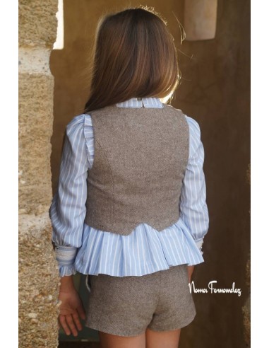 CHALECO COLECCIÓN VENECIA DE NOMA FERNÁNDEZ, ESPIGA MARRÓN. INVIERNO 24.