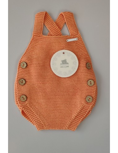 PETO PUNTO UNISEX DE PANGASA BABY, MANDARINA. VERANO 25.