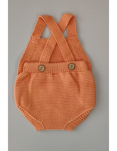 PETO PUNTO UNISEX DE PANGASA BABY, MANDARINA. VERANO 25.