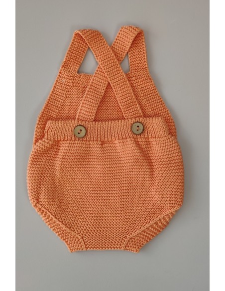 PETO PUNTO UNISEX DE PANGASA BABY, MANDARINA. VERANO 25.