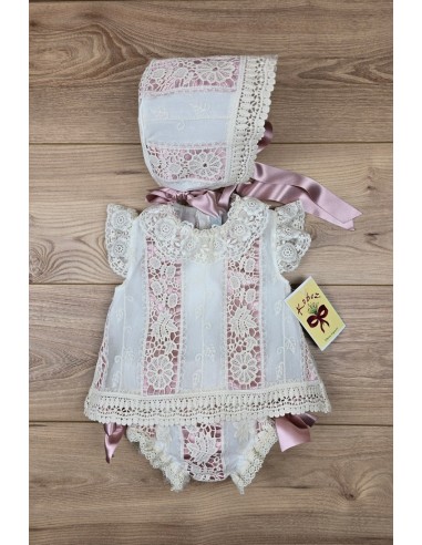 BLUSA SIN MANGAS, CUBREPAÑAL Y CAPOTA NIÑA, 27K. KOBEZ