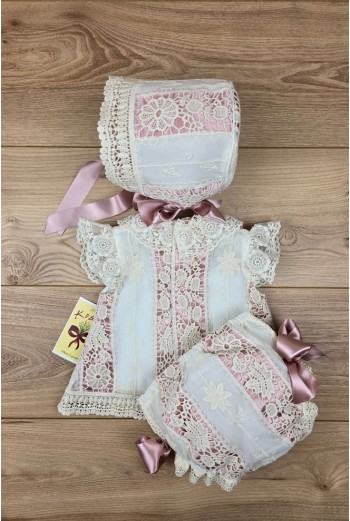 BLUSA SIN MANGAS, CUBREPAÑAL Y CAPOTA NIÑA, 27K. KOBEZ 2