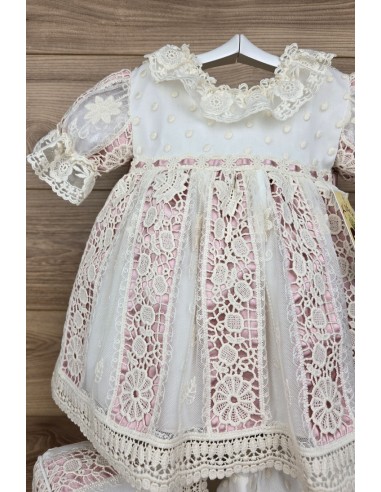 VESTIDO MANGA CORTA, BRAGUITA Y CAPOTA, 27K. KOBEZ.