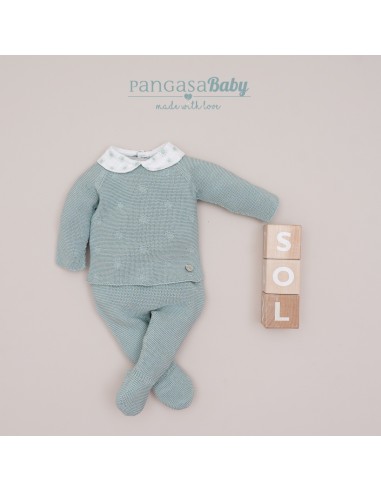 PRIMERA PUESTA NIÑO COLECCIÓN SUNNY LOVE DE PANGASA BABY, VERDE MINT. VERANO 25.